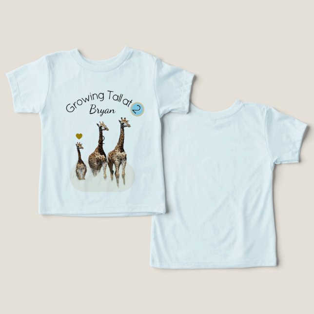 Växande Safariälskling T Shirt (Design fram och bak)