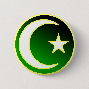 Växande & stjärna av islam knapp