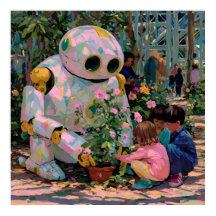 Växande tillsammans - Solarpunk Poster