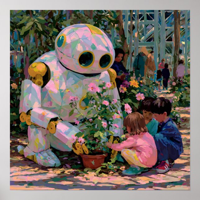 Växande tillsammans - Solarpunk Poster (Framsidan)