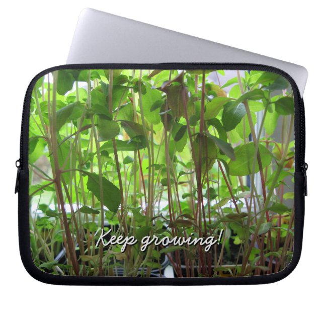 Växande växter för trädgårdsmästarebehålla laptop sleeve (Framsidan)