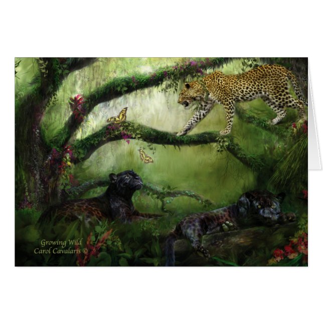 Växande vild ArtCard Hälsningskort (Framsidan Horizontal)