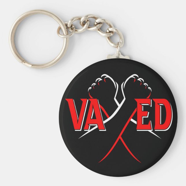 VAXED - Jag har vaccinerats mot COVID 19 Nyckelring (Framsidan)