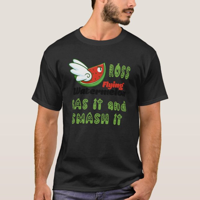 VÄXELFLYGNINGSVATTENMELON GAS IT OCH SMASH IT T SHIRT (Framsida)