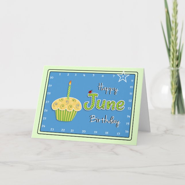 Växelverkande "flyttning JUNI för stjärnan" Kort (Framsida)