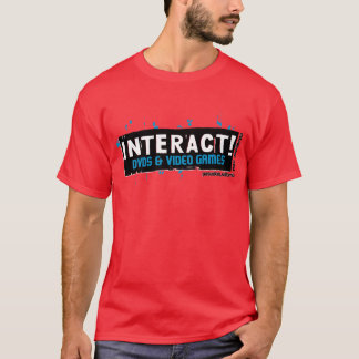 Växelverkande! Vit över turkos Tee Shirt