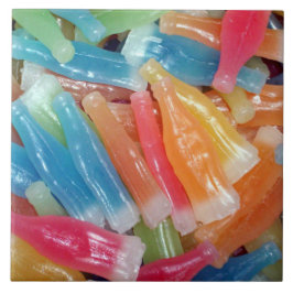 Vaxen buteljerar den keramiska old schoolgodisen kakelplatta