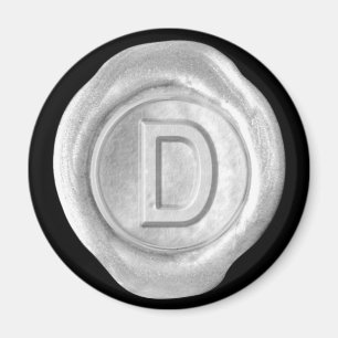 Vaxen förseglar Monogrammagneten - silver - djär Magnet