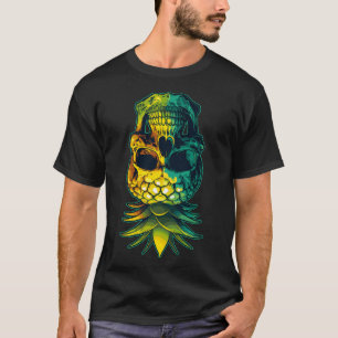 Växla ananas skullen med nyans upp och ned-app t shirt