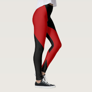 Växla baljväxter av svart och Mönster Leggings