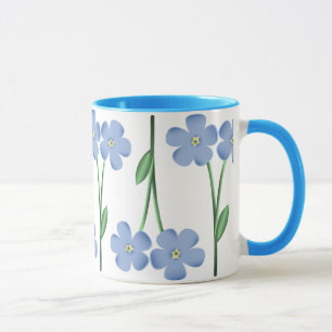 Växla blåa blommor mugg