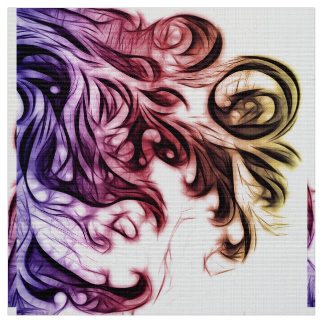 Växla Blommigt invertera i Färg Tyg (Provkarta)