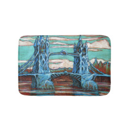 Växla bro i en fantasi stad badrumsmatta