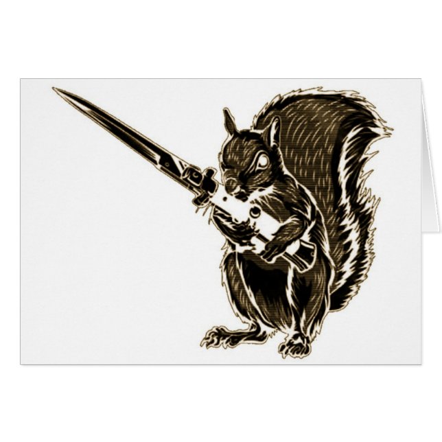 Växla ekorren hälsningskort (Framsidan Horizontal)