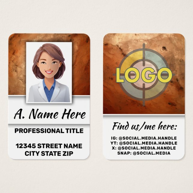 Växla Faux-stenmall för spa och estetik Visitkort (Framsida & baksida)