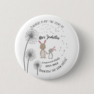 Växla frön av kunskapen Dandelion bunny kanin Knapp