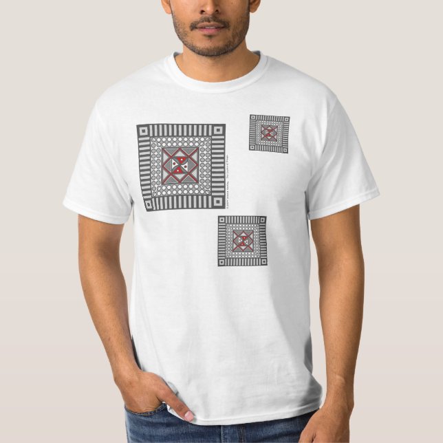 Växla geometrisk Manar ljussken Tee Shirt (Framsida)