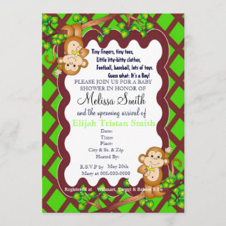 Växla inbjudningar till barnskor med apa