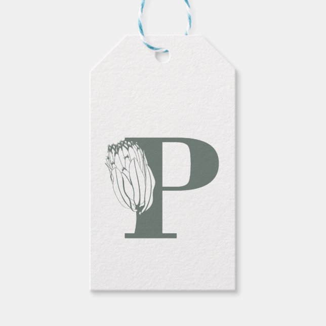 Växla Inslag med proteablomma. Presentetikett (Framsidan)