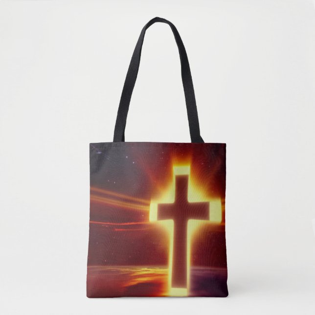 Växla Kor på rött bakgrundsskylt Tygkasse (Framsida)