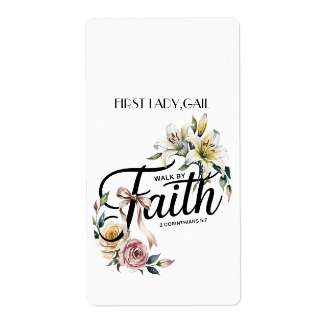 "Växla med Faith Blommigt Scripture Design Fraktsedel (Framsidan)