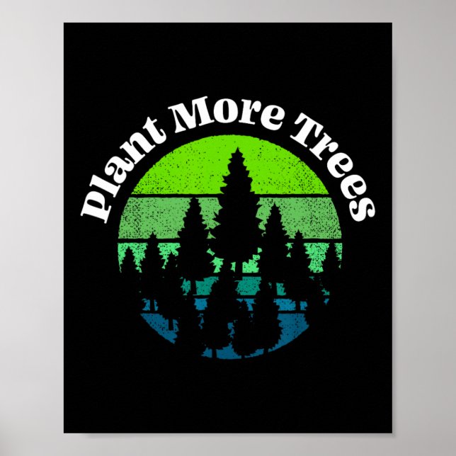 Växla mer Träd Tree hugger miljö på jorddagen Poster (Framsidan)