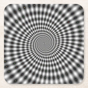 Växla optisk bild Spiral Underlägg Papper Kvadrat