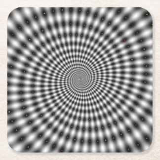 Växla optisk bild Spiral Underlägg Papper Kvadrat