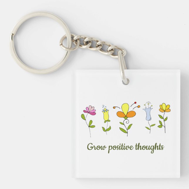 Växla positiva tankar blommor (Framsidan)