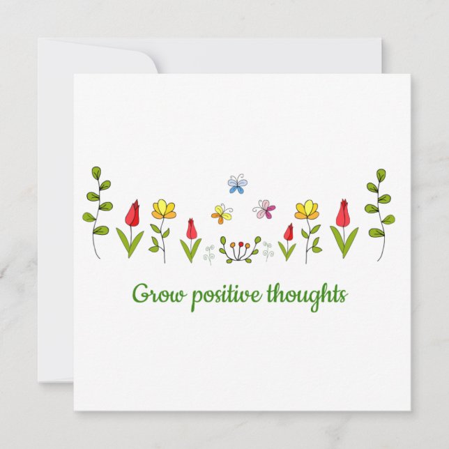 Växla positiva tankar blommor (Framsida)