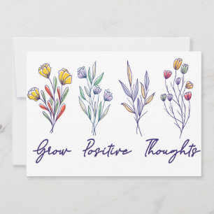 Växla positiva tankar kring Blommigten Wildblomma Julkort
