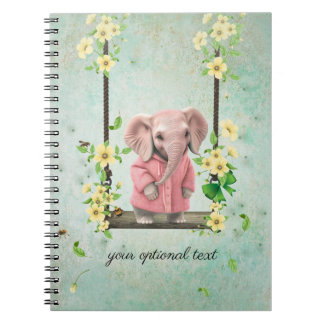 Växla Rosa Elephant Spiral fotopatbok för bärbara Anteckningsbok