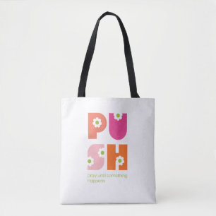 Växla tills något händer Rosa Daisy Tote Bag Tygkasse