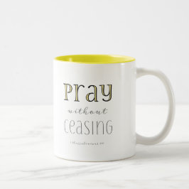 Växla utan streck - 1 Thes 5:17 Två-Tonad Mugg