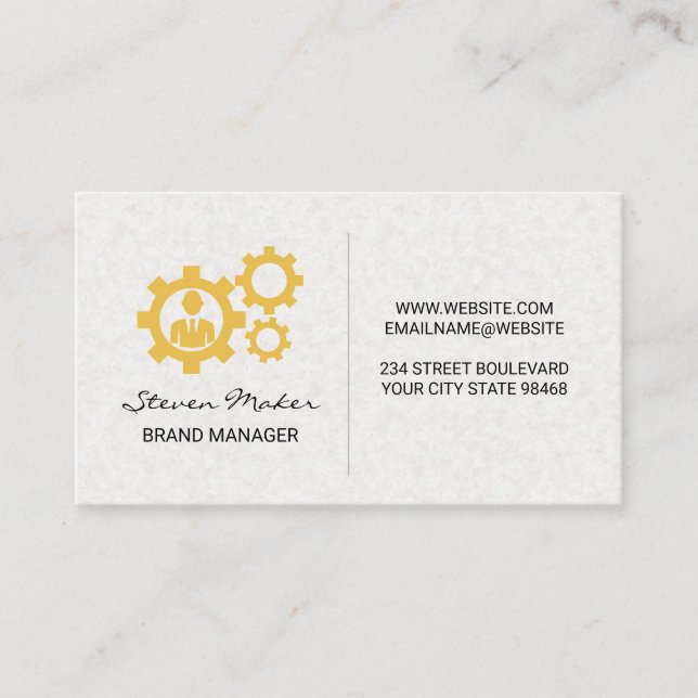 Växlar personikon | PAPPRA STRUKTUR Visitkort (Framsida)