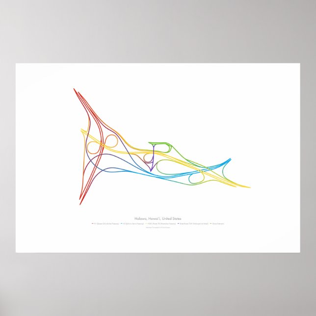 Växlingsdirigering: Halawa, HI, US Poster (Framsidan)