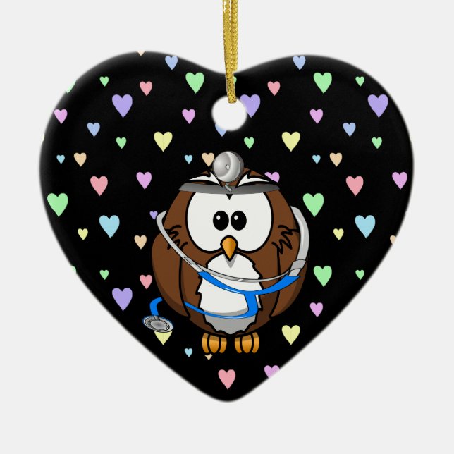 växlingsdok Uggla Julgransprydnad Keramik (Framsidan)