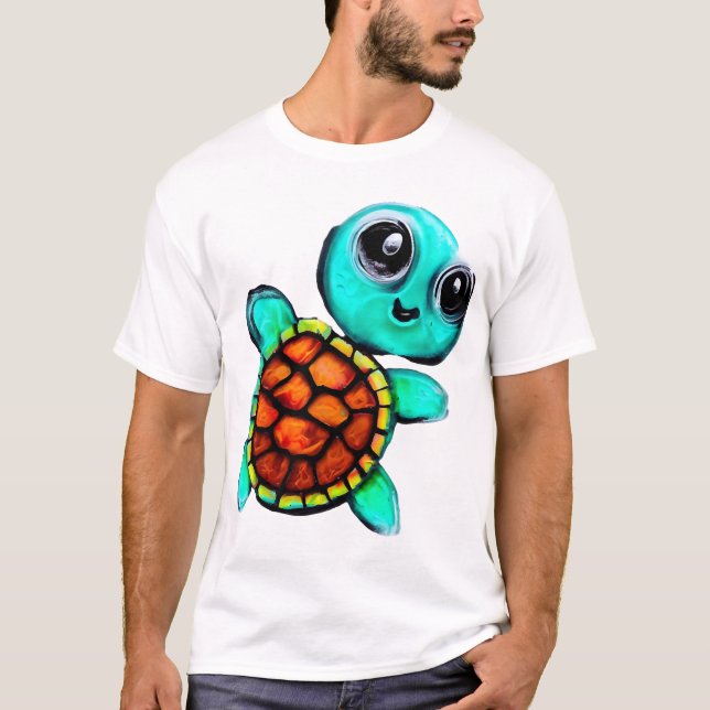 Vaxmålning sköldpadda t shirt (Framsida)