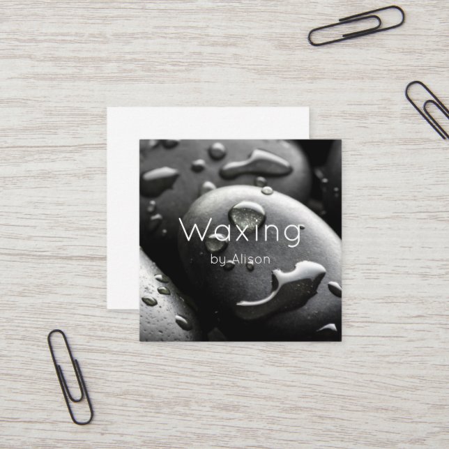 Vaxsvart  fyrkantigt visitkort (Fram/Back In Situ)