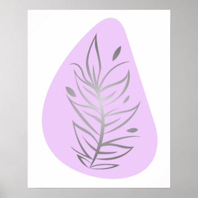 Växt Abstrakt Linjekonst Poster (Framsidan)
