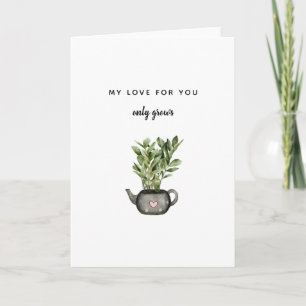 växt älskare Kärlek Grows årsdag valentinsöt Kort
