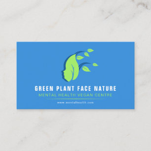 Växt Ansikte Natur Vegan Visitkort
