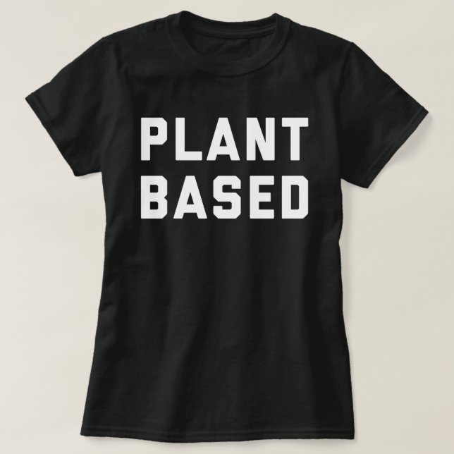 Växt baserat Vegancitationstecken T Shirt (Design framsida)