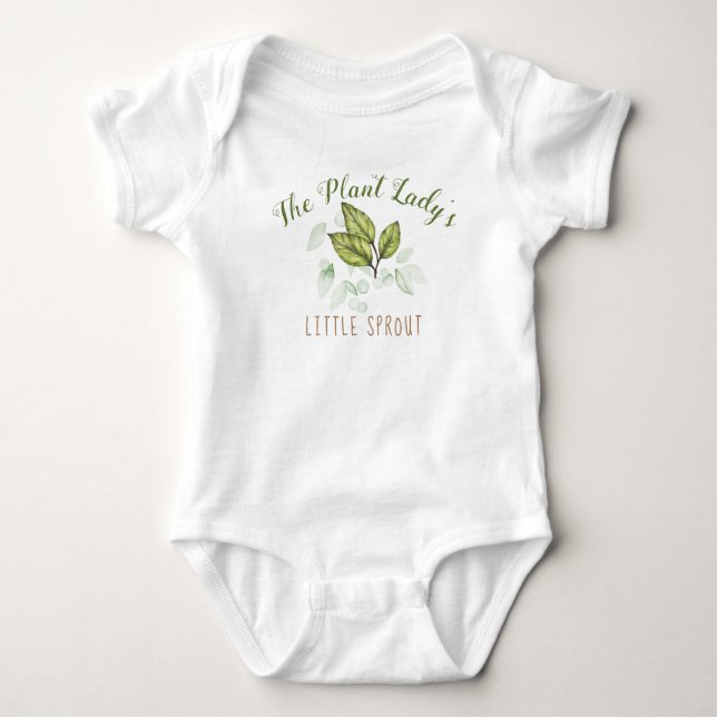 Växt Dam lilla Sprout Baby Bodykostydräkt T Shirt (Framsida)