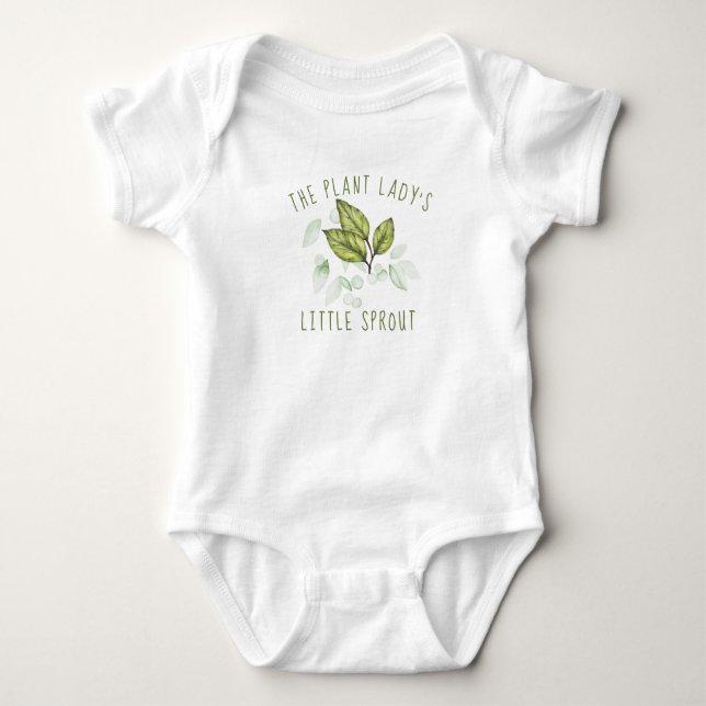 Växt Dam lilla Sprout Baby Bodykostydräkt T Shirt (Framsida)