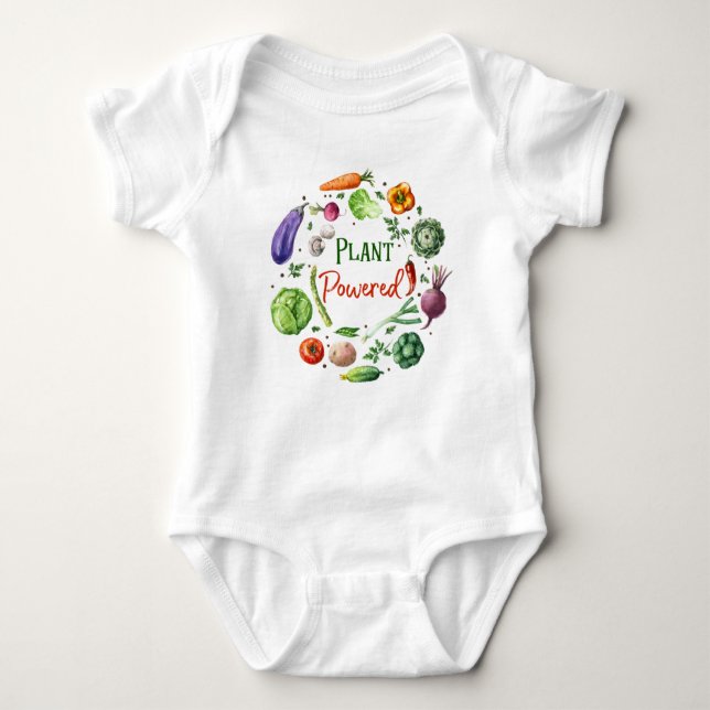 Växt-Driven babyBodysuit Tee Shirt (Framsida)