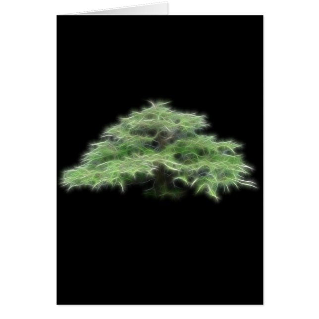 Växt för Bonsaiträdgrönt Hälsningskort (Framsidan)