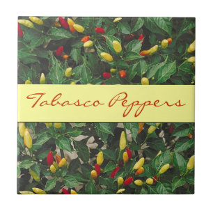 Växt för peppar för Tabasco peppar hoad Chili r Kakelplatta