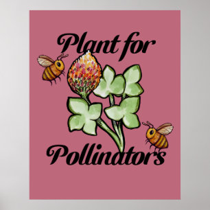 Växt för pollinatörer Bina Poster