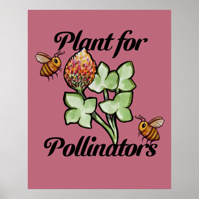 Växt för pollinatörer Bina Poster (Framsidan)